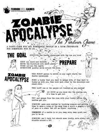 Zombie Apocalypse, the parlour game - page 1
