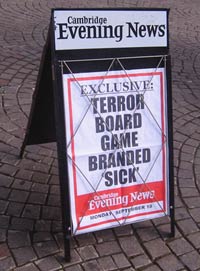 Gallery snapshot. View gallery of Local outrage at "Terrorism board game"