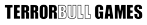 TerrorBull Games text logo on transparent, for use in print